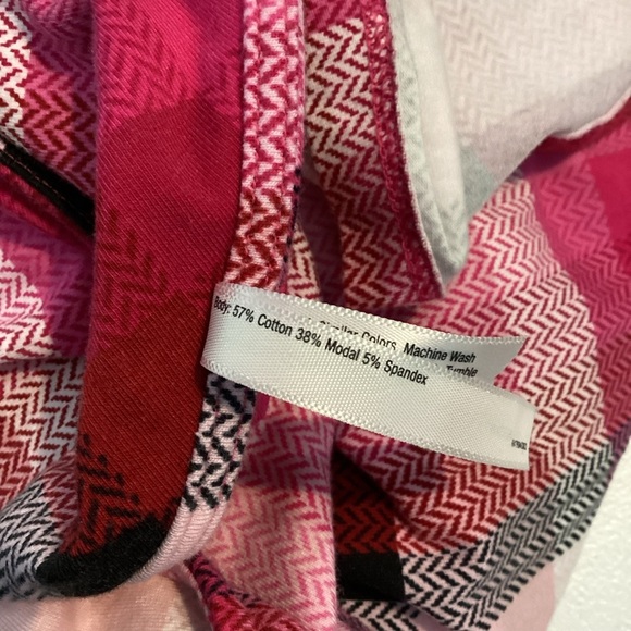 Soma Embraceable Pink Plaid Long Sleeve Sleep Shirt L - Picture 7 of 7